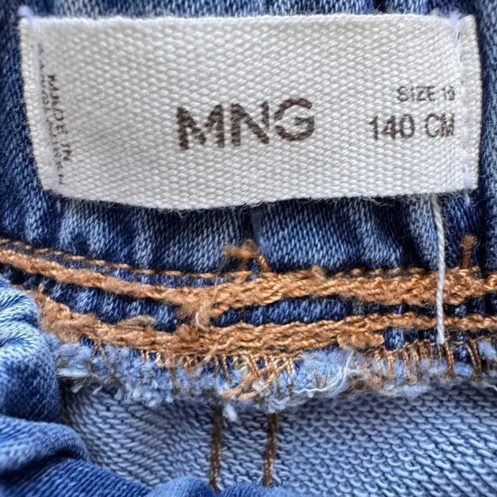 Mango  Denim Pull On Shorts Drawstring Closure Blue Jeans  H& M short Sleeves Sh